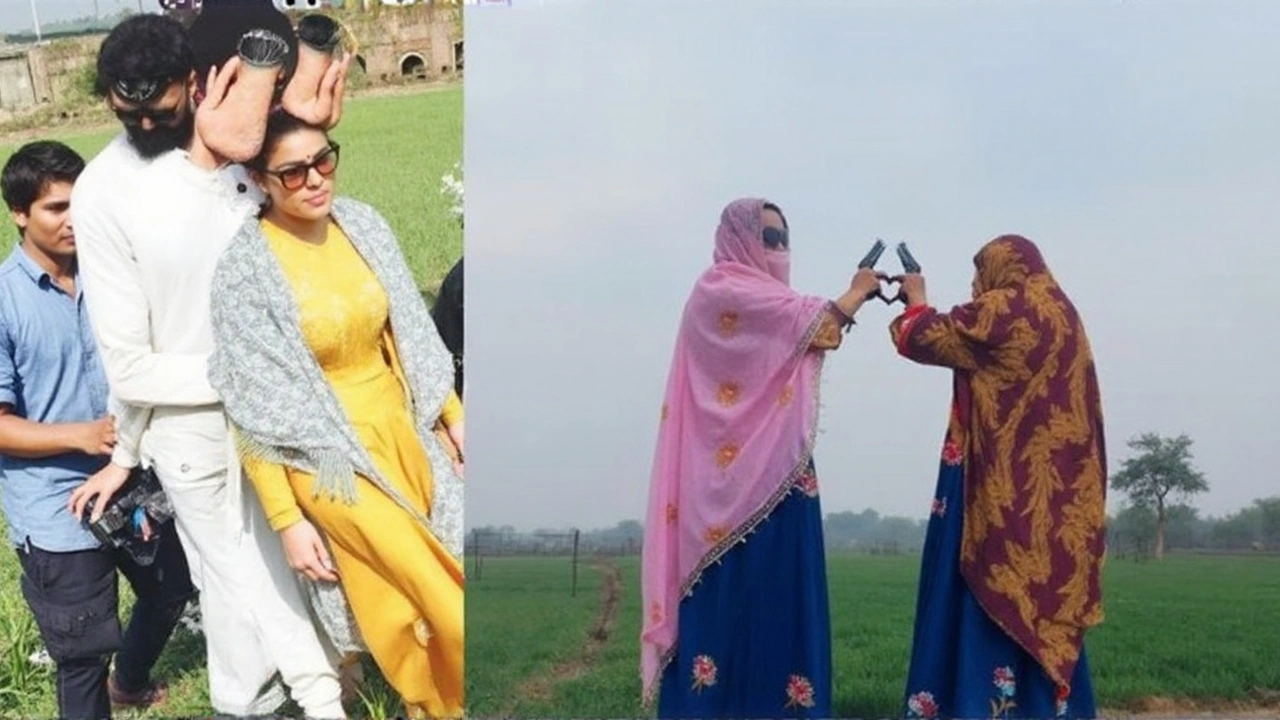 Taapsee Pannu मेरठ में घाघरा पहन शूटिंग करती दिखीं, 'सांड की आंख' के लिए सीखा पिस्टल चलाना